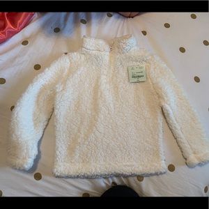 Toddler Girls Sherpa 1/4 zip pullover
